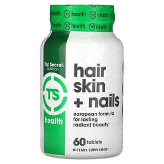 Top Secret Nutrition, Health, Hair Skin + Nails, 60 Tablets