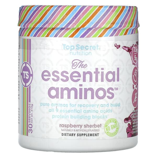 Top Secret Nutrition, The Essential Aminos，樹莓果子露，11.11 盎司（315 克）