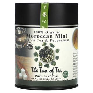 The Tao of Tea, 100% органический зеленый чай и перечная мята, марокканская мята, 100 г (3,5 унции)