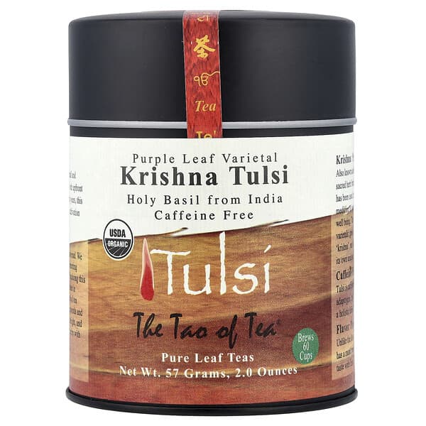 The Tao of Tea, 퍼플 리프 품종, 크리슈나 툴시, 카페인 무함유, 57g(2oz)