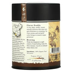 The Tao of Tea, Organic Puer Tea, Topaz Puer, 3.5 oz (100 g)
