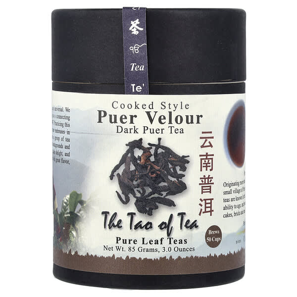 The Tao of Tea, 볶은 스타일 진한 보이차, 보이 벨루어, 85g(3oz)