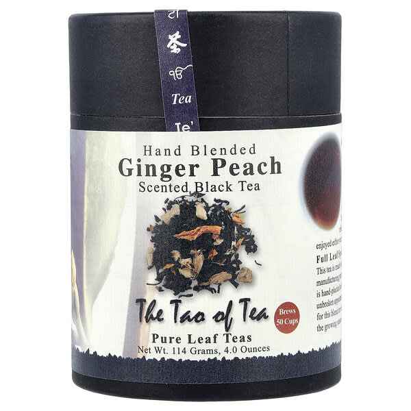 The Tao of Tea, 향 홍차, 수작업 혼합, 생강 복숭아, 114g(4oz)