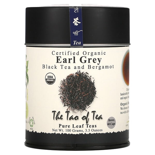 The Tao of Tea‏, תה שחור וברגמוט מאושר כאורגני, ארל גריי, 100 גרם (3.5 אונקיות)