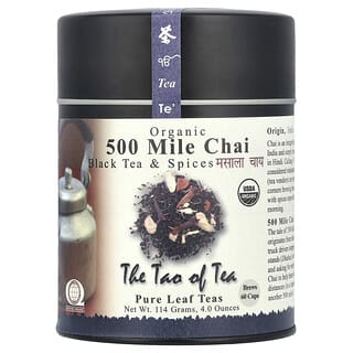 The Tao of Tea, Thé noir et épices Bio, 500 Mile Chai, 4.0 oz (115 g)