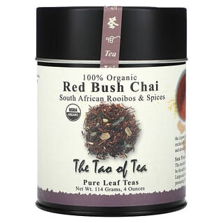 The Tao of Tea, Rooibos y especias sudafricanos 100% orgánicos, Chai de arbusto rojo`` 114 g (4 oz)