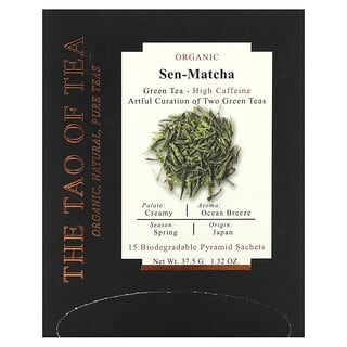 The Tao of Tea, Thé vert biologique, Sen Matcha, 15 sachets pyramidaux, 37,5 g