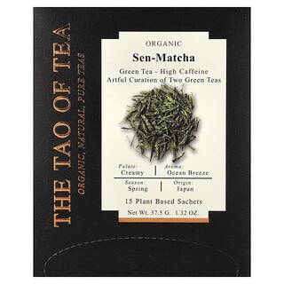 The Tao of Tea, Органический зеленый чай, сен матча, 15 пакетиков-пирамидок, 37,5 г (1,32 унции)