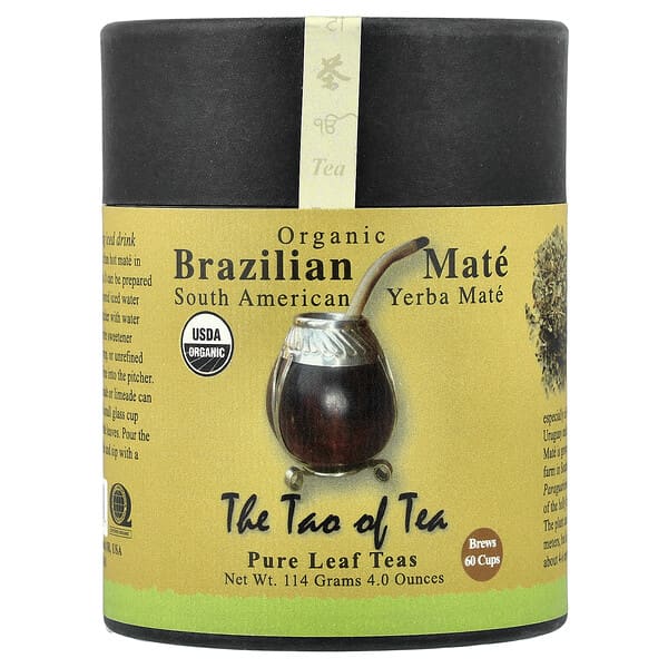 The Tao of Tea, 유기농 남미 예르바 마테, 브라질리언 마테, 114g(4oz)