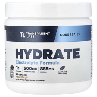 Transparent Labs, Core Series, Hydrate, Peach Mango, 0,71 lbs (320 g)