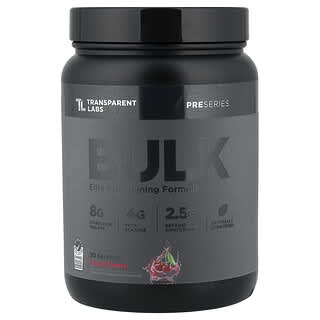 Transparent Labs, Pre Series, Bulk Elite Pre-Training Formula, Zwarte Kers, 1,38 lbs (627 g)