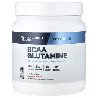 Transparent Labs, Core Series, BCAA и глутамин, тропический перфоратор, 585 г