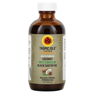 Tropic Isle Living, Multi-Purpose Coconut Jamaican Black Castor Oil, 4 oz (118 ml)