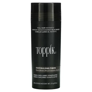 Toppik, Hair Building Fibers, загуститель для волос, оттенок темно-коричневый, 27,5 г (0,97 унции)