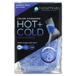 TheraPearl, Paquete reutilizable de frío y calor que cambia de color, Paquete deportivo con correa, 1 paquete