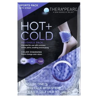 TheraPearl, Pacote Reutilizável Quente + Frio de Mudança de Cor, Pacote Esportivo com Alça, 1 Pacote
