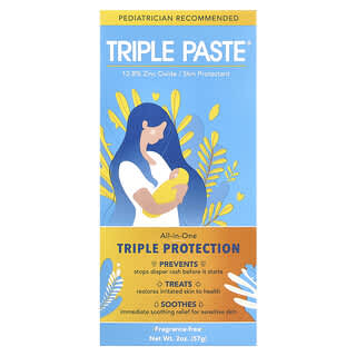 Triple Paste, 防疹護臀霜，氧化鋅，無香，2 盎司（57 克）