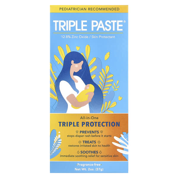 Triple Paste, 트리플 페이스트, 아연옥사이드, 향료 무함유, 57g(2oz)