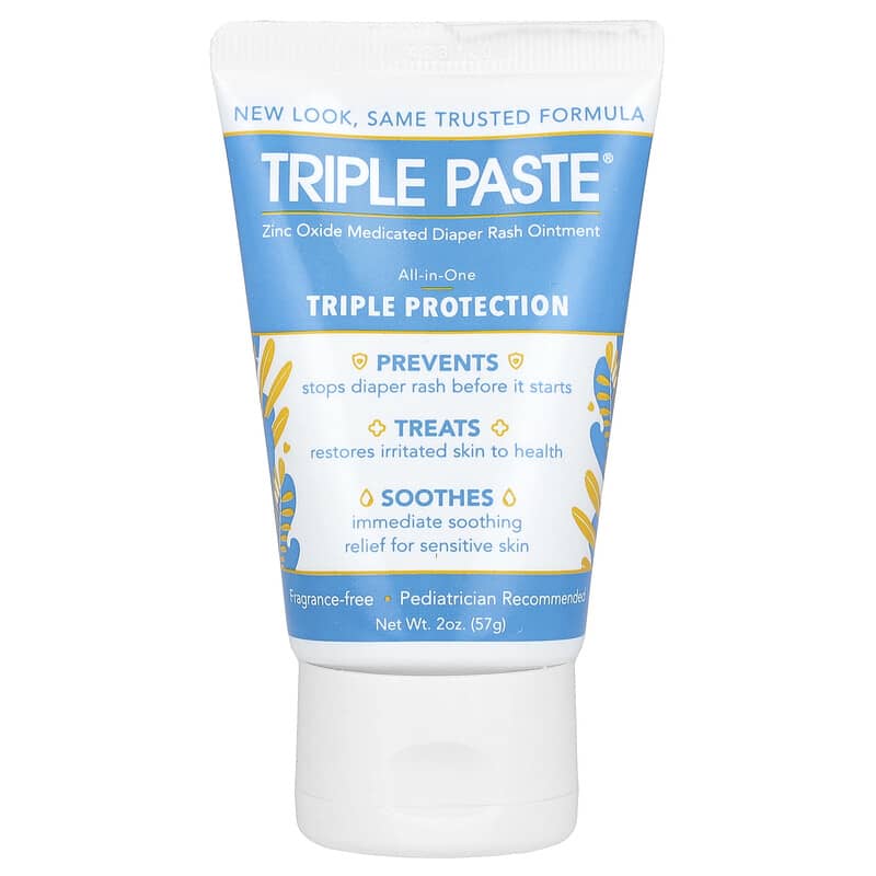 Triple Paste（トリプルペースト）、酸化亜鉛、無香料、57g（2オンス）