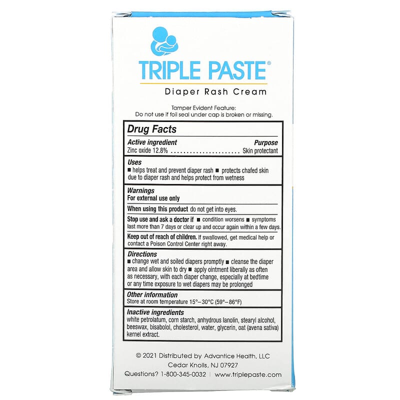 Triple Paste - Triple Paste Medicated Ointment, for Daiper Rash,  Fragrance-Free (2 oz), Shop