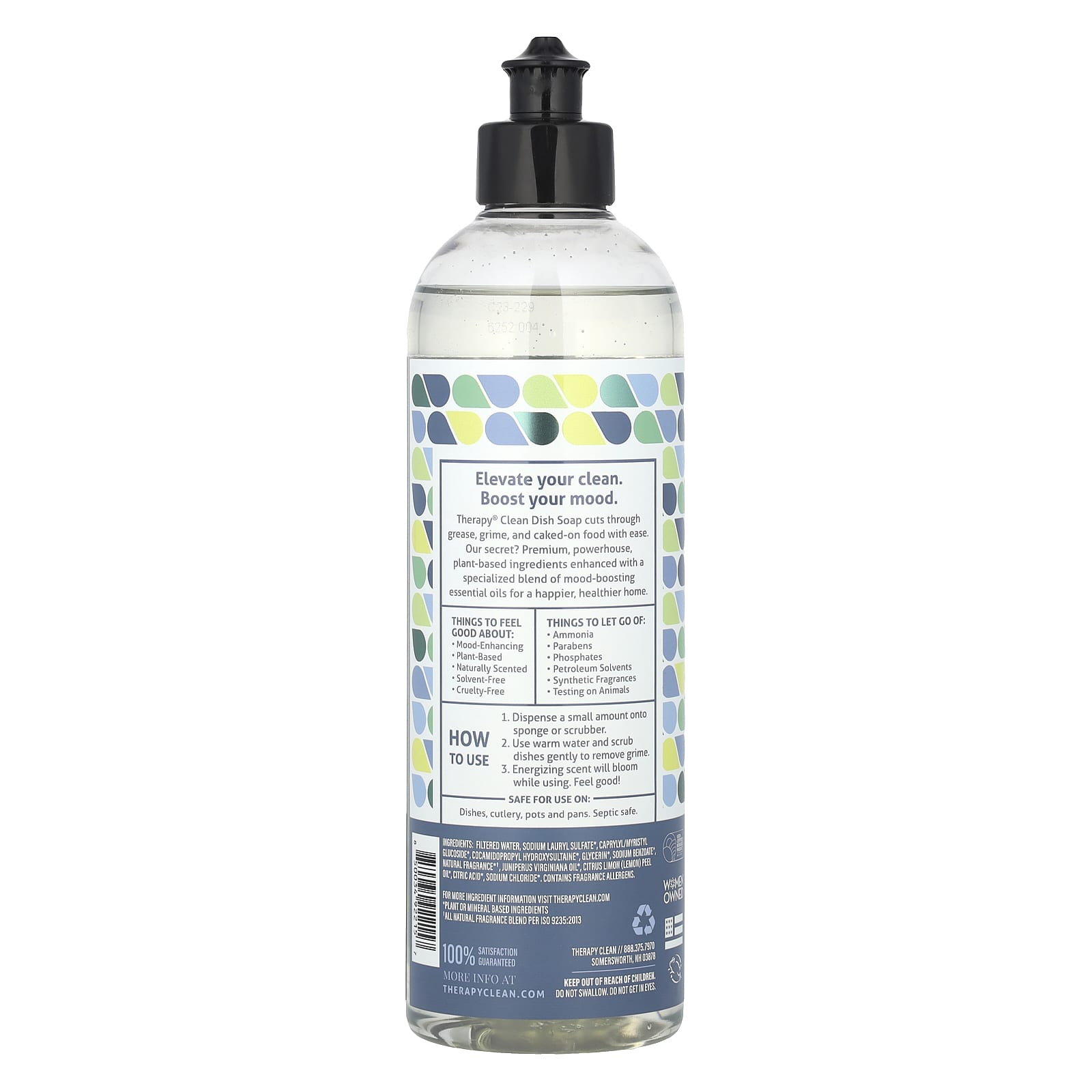 Therapy Clean, ディッシュソープ、ジュニパー＆レモンゼスト、473ml（16液量オンス）