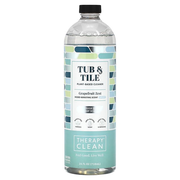 Therapy Clean, Tub &amp; Tile, Plant-Based Cleaner, Grapefruit Zest, 24 fl oz (710 ml)