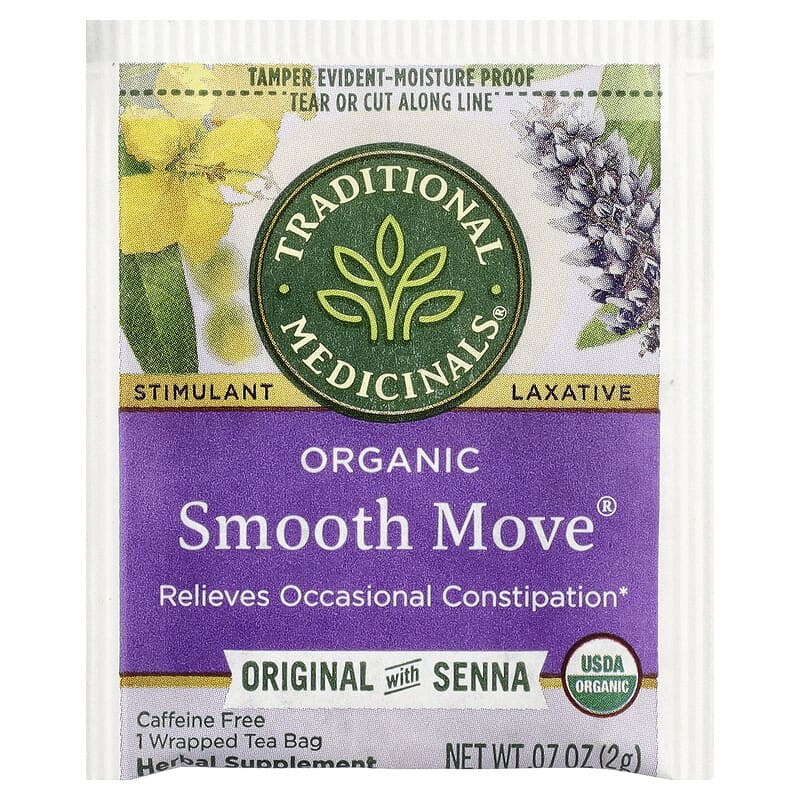 Organic Smooth Move®, Original with Senna, Caffeine Free, 16