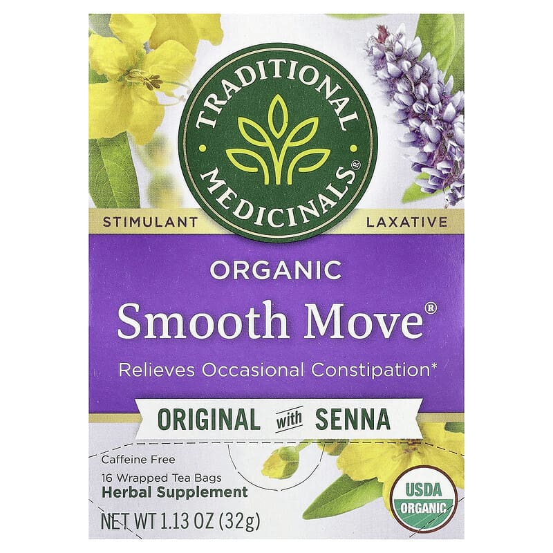 Organik Smooth Move®, Senna ile Orijinal, Kafeinsiz, 16 Sarılı Çay