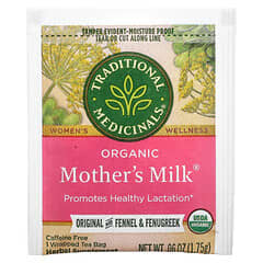 Traditional Medicinals, Organic Mother's Milk, Bio-Stilltee, Original mit Fenchel und Bockshornklee, koffeinfrei, 16 einzeln verpackte Teebeutel, 28 g (0,99 oz.)