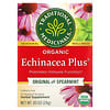 تراديشيونال ميديسينالز, Echinacea Plus العضوي، أصلي مع النعناع وخالٍ من الكافيين، ، 16 كيس شاي مُغلّف، 0.85 أونصة (24 جم)