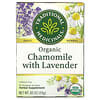 Organic Chamomile with Lavender, Caffeine Free, 16 Wrapped Tea Bags, .85 oz (24 g)