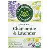 Organic Chamomile & Lavender, Caffeine Free, 16 Wrapped Tea Bags, 0.05 oz (1.5 g) Each