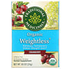 Organic Weightless, Cranberry, Caffeine Free, 16 Wrapped Tea Bags, .85 oz (24 g)