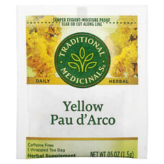Traditional Medicinals, Yellow Pau d' Arco, Caffeine Free, 16 Wrapped Tea Bags, 0.85 oz (24 g)