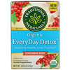 Organic EveryDay Detox, Caffeine Free, Schisandra Berry, 16 Wrapped Tea Bags, .85 oz (24 g)