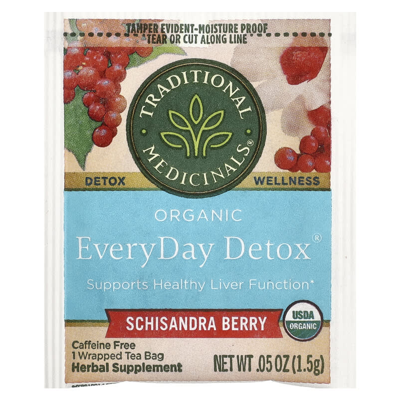 Detoxifiere zilnică organică®, Hibiscus și Schisandra, fără