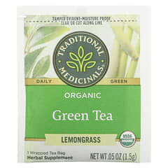 Traditional Medicinals, Organic Green Tea, Lemongrass, 16 Wrapped Tea Bags, 0.85 oz (24 g)