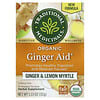 Traditional Medicinals, 유기농 Ginger Aid®, 생강 & 레몬 머틀, 카페인 무함유, 포장 티백 16개입, 32g(1.13oz)
