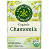 Organic Chamomile, Caffeine Free, 16 Wrapped Tea Bags, .74 oz (20.8 g)