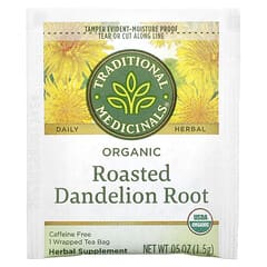 Traditional Medicinals, Organic Roasted Dandelion Root, Caffeine Free, 16 Wrapped Tea Bags, 0.85 oz (24 g)