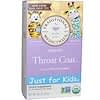 Just for Kids, Organic Throat Coat, Naturally Caffeine Free Herbal Tea, 18 Wrapped Tea Bags, .96 oz (27 g)