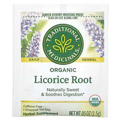 Traditional Medicinals, Organic Licorice Root, Caffeine Free, 16 Wrapped Tea Bags,  0.05 oz (1.5 g) Each
