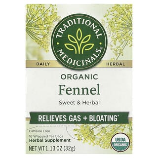 Traditional Medicinals, 유기농 회향, 카페인 무함유, 티백 16개입, 32g(1.13oz.)