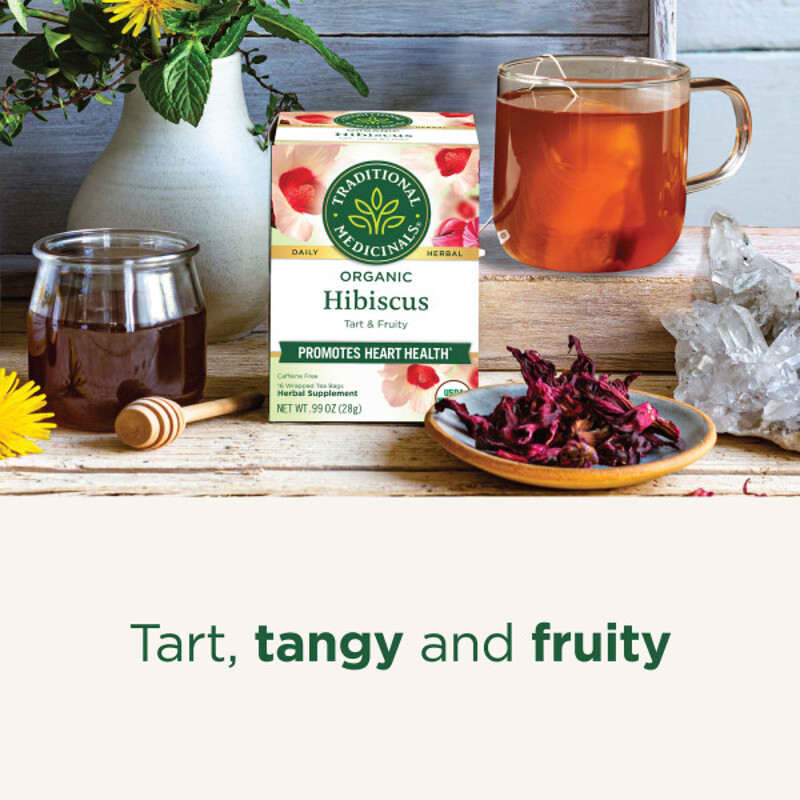 Organic Hibiscus, Caffeine Free, 16 Wrapped Tea Bags, 0.99 oz (28 g)