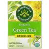 Té verde orgánico, Diente de león, 16 bolsitas de té envueltas, 32 g (1,13 oz)