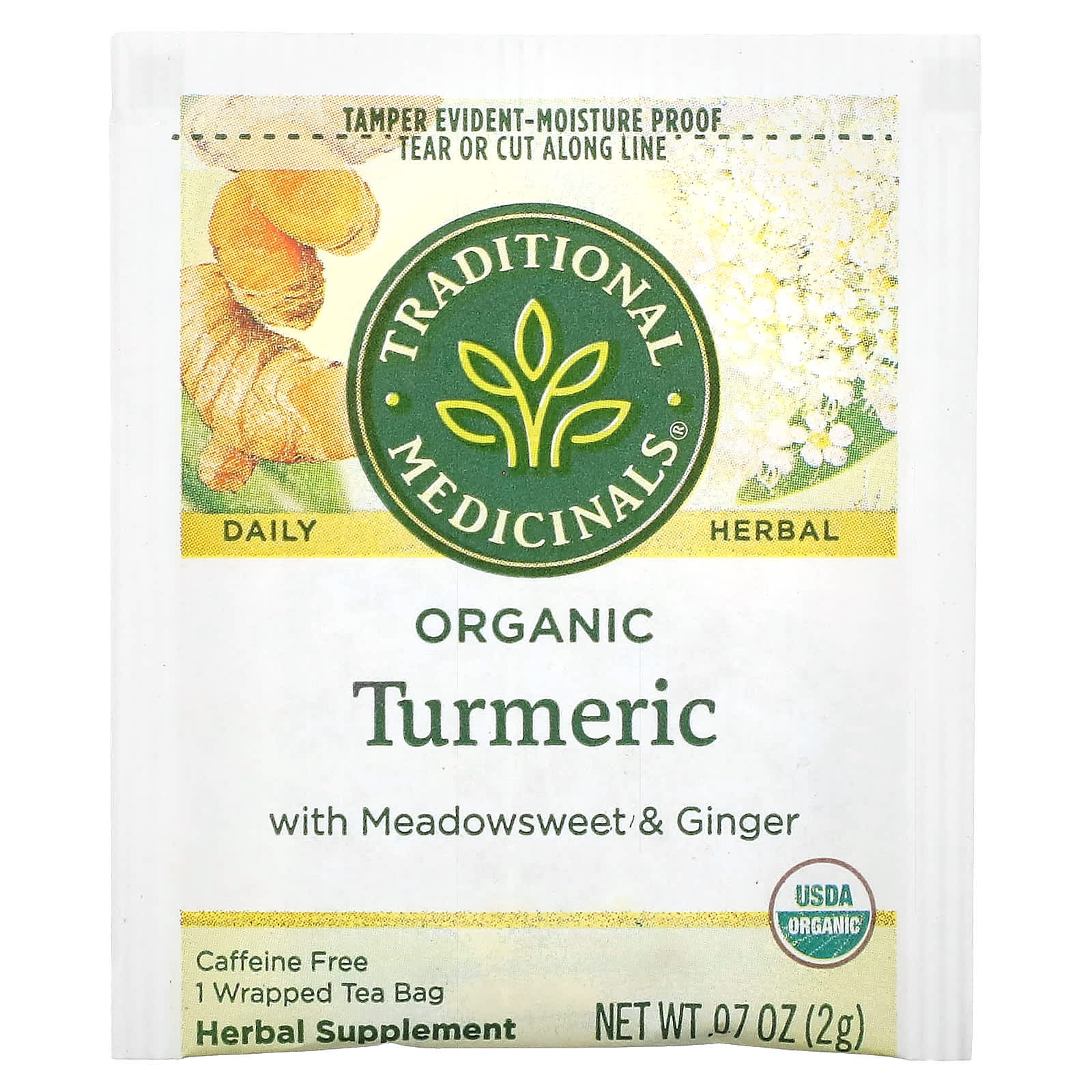 Traditional Medicinals, Organic Turmeric with Meadowsweet & Ginger