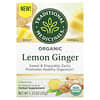 Herbal Teas, Organic Lemon Ginger, Caffeine Free, 16 Wrapped Tea Bags, 1.13 oz (32 g)
