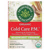 Cold Care PM orgánico, Reina de los prados y canela, Sin cafeína, 16 bolsitas de té en envoltorios individuales, 32 g (1,13 oz)