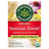 Organic Immune Zoom® ، الليمون والزنجبيل والقنفذية ، خالٍ من الكافيين ، 16 كيس شاي مغلف ، 1.13 أونصة (32 جم)