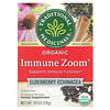 Organic Immune Zoom, Equinácea de saúco, Sin cafeína`` 16 bolsitas de té envueltas, 1,75 g (0,06 oz) cada una